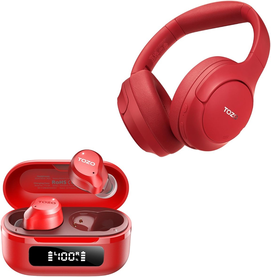TOZO Hybrid Active Noise Cancelling Wireless Earbuds HT2 Hybrid Active Noise Cancelling Headphones - Product Image