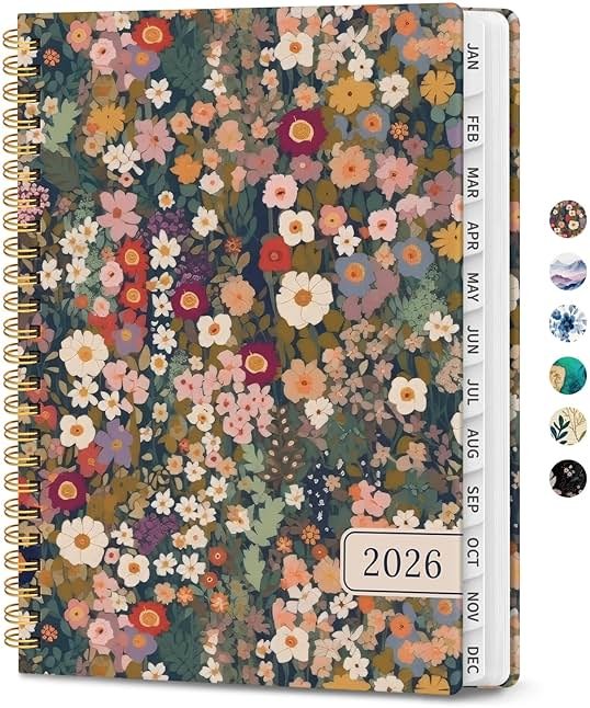 Planner 2026-2027, Monthly and Weekly Academic Planner July 2026 - June 2027, Hardcover Student Teacher Planning Agenda Calendar Book with Tabs, Perfect for Office School Supplies, A5 (6.3" x 8.5") - Garden - Product Image