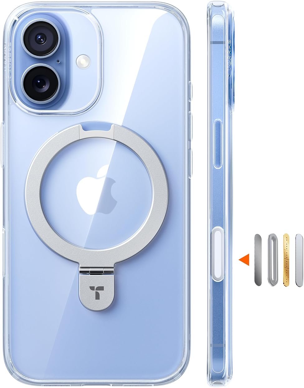 TORRAS Ostand for iPhone 17 Case Clear, Fit for MagSafe, 4X Military Drop Protection, Camera Control, Slim Magnetic Phone Case for iPhone 17 with Stand, Soft Edge, Anti Yellowing Cover 6.3", Clear - Product Image