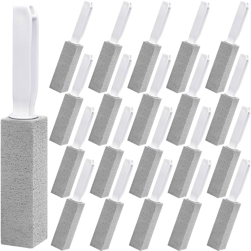 20 Pack Pumice Stone Toilet Bowl Cleaner Pumice Stone with Handle for Toilet Cleaning, Remove Limescale, Rust, Cleaning Supplies for Toilet, Pool, Bathroom, Sink - Product Image