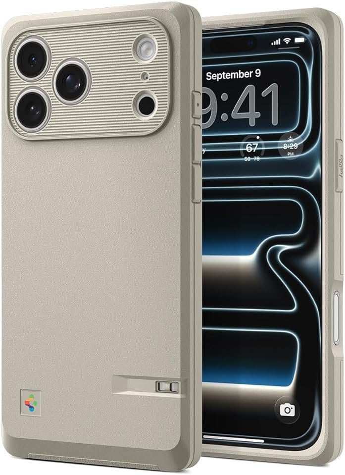 Spigen for iPhone 17 Pro Max Case, Classic LS MagFit [Camera Control Button] [Compatible with Magsafe] - Stone - Product Image