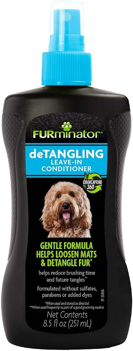 FURminator deTangling Leave-in Conditioner Spray, 8.5 Ounces, Lightly Scented, Gentle Ingredients Keep Coat and Skin Moisturized - Product Image