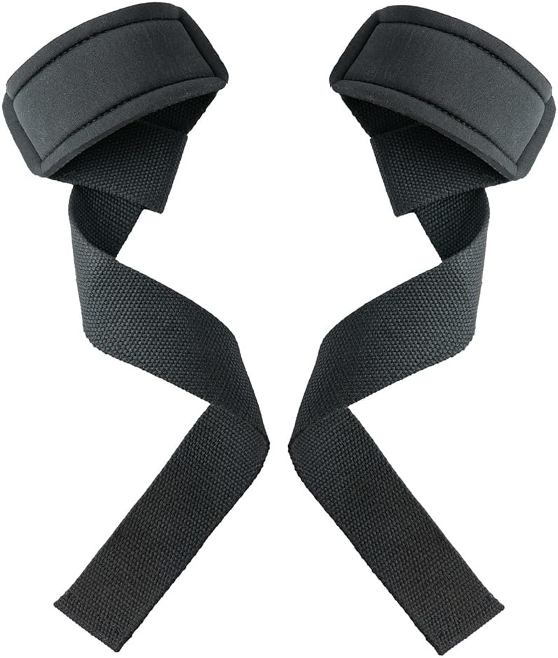 GSFOVOP Lifting Wrist Straps for Weightlifting, Deadlifts, Strength Training, Gym Workout, Soft Cotton Wrist Wraps with Neoprene-Padded Support, Premium Strap for Men & Women - Product Image