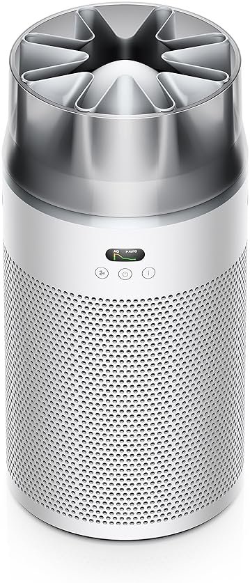 Dyson Hushjet Compact Purifier, Engineered for Powerful, Whisper-quiet, Whole-room Air Purification, Homes with Pets, Allergies, Fully-sealed filtration, 5-year no change filter (White/Silver) - Product Image