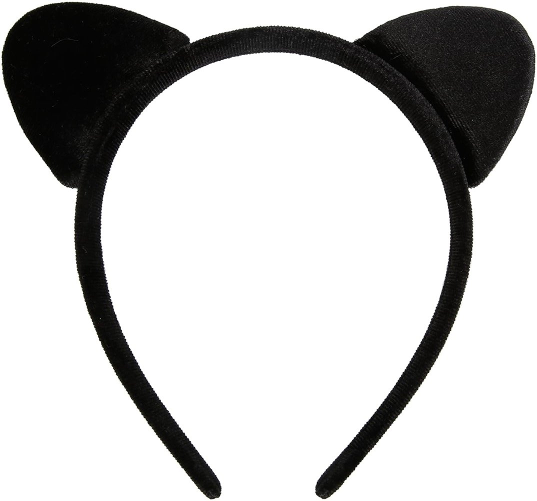 TEBIEKOY Women Cat Ear Headband Black Cat Ear Headband Halloween Cat Ear Hairband Velvet Cat Ears Headbands Cute Cat Woman Ears Accessories - Product Image