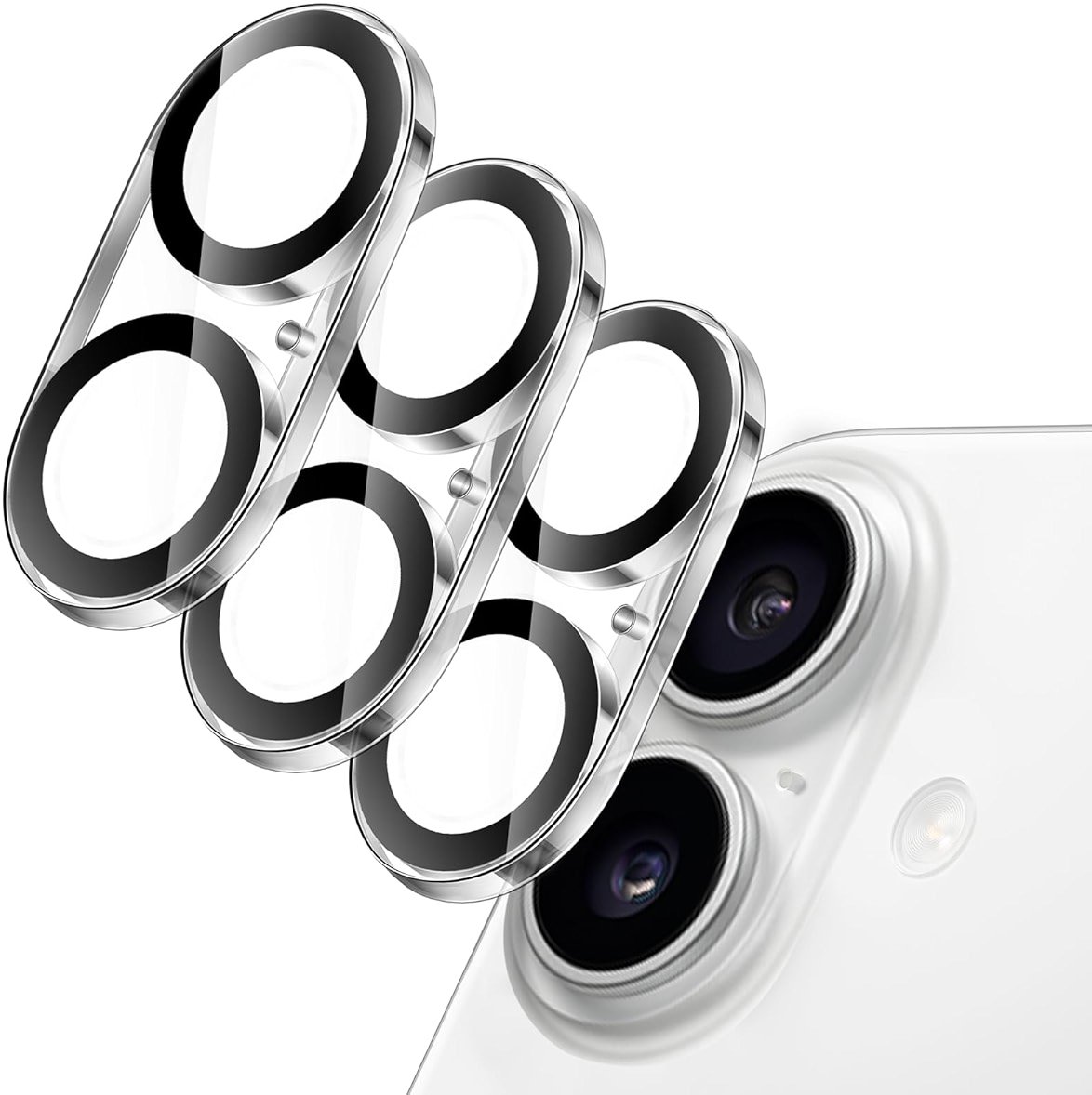 JETech Camera Lens Protector for iPhone 17 6.3-Inch, 9H Tempered Glass, Anti-Scratch, Case Friendly, Does Not Affect Night Shots, HD Clear, 3-Pack (Clear) - Product Image
