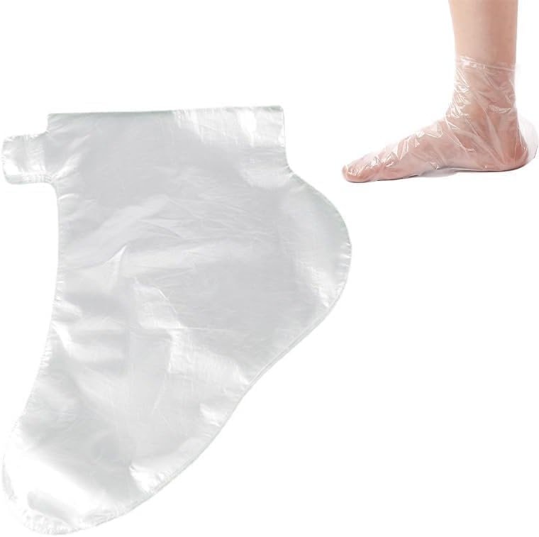 ZYMJBB 300PCS Paraffin Bath Liners for Feet – Disposable Waterproof Foot Liners with Adhesive Stickers, Plastic Bags for Paraffin Wax Bath, Moisturizing Foot Care, Spa Pedicure, Home and Salon Use - Product Image