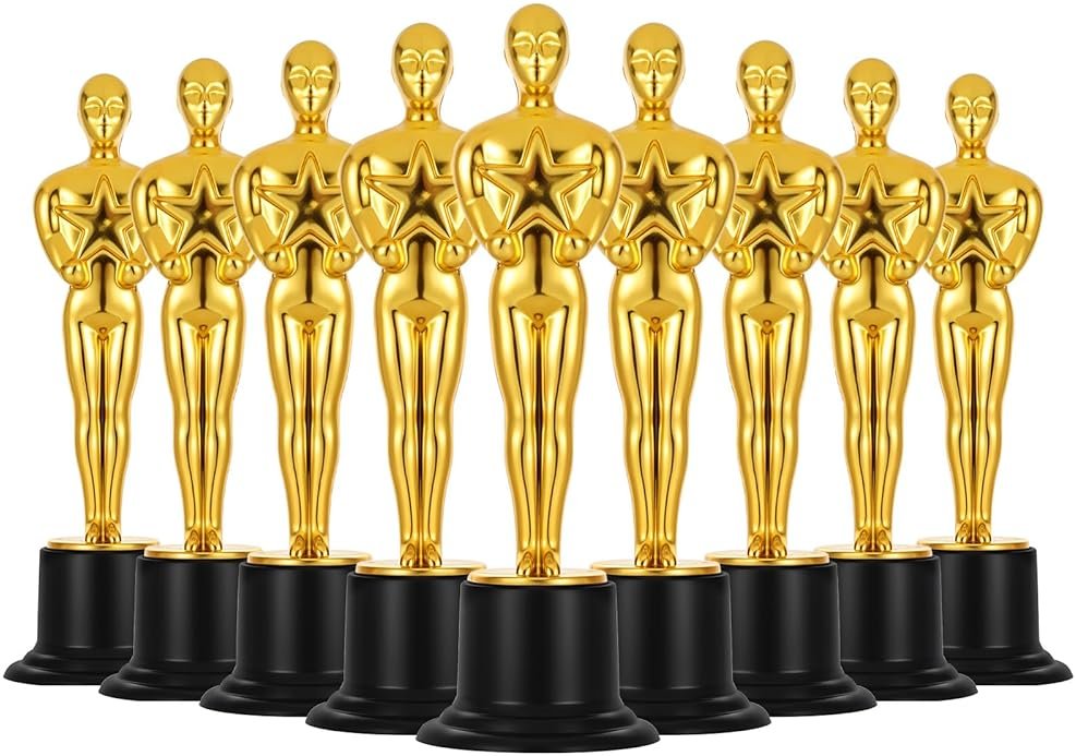 zisiueel 24 Pcs Gold Award Trophies,Mini Trophy Party Favors for Celebrations,Classroom prizes,Competitions and Party Decorations,Awards Trophy for Kids and Auldt - Product Image