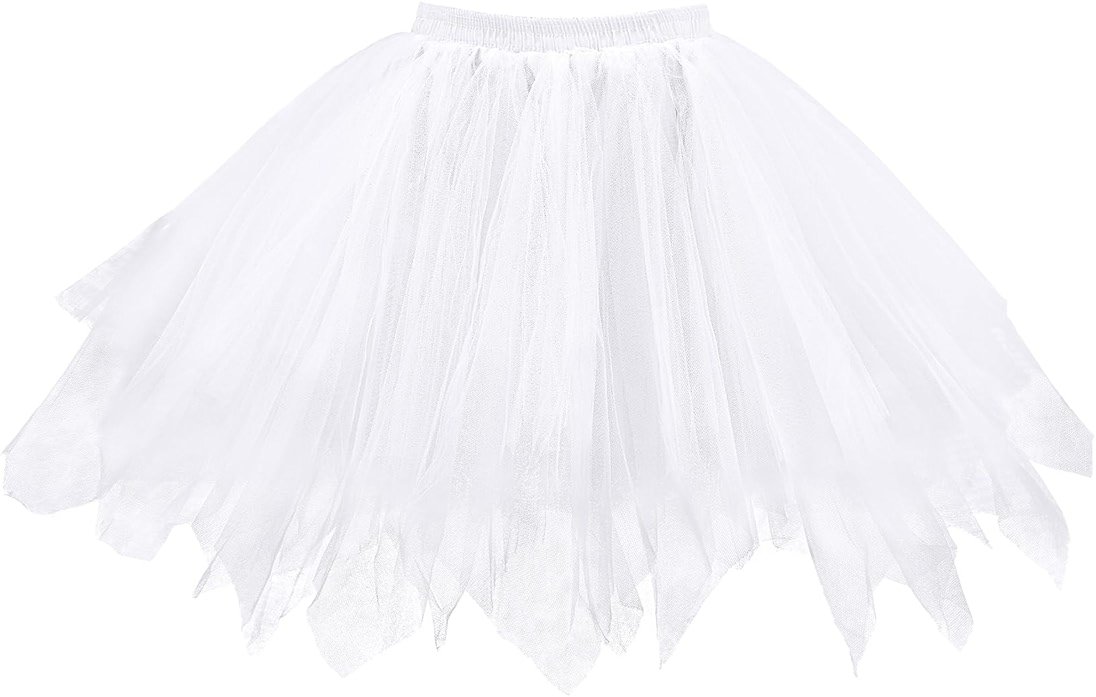 Zando Tutu for Women Adults 50s Vintage Ballet Bubble Skirt Halloween Costume Cosplay Puffy Tulle Petticoat Skirt Party - Product Image