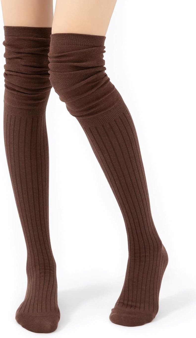 TOCONFFON Women Knit Long Over the Knee Socks,Slouch Top Fashion Thigh Boot Socks - Product Image
