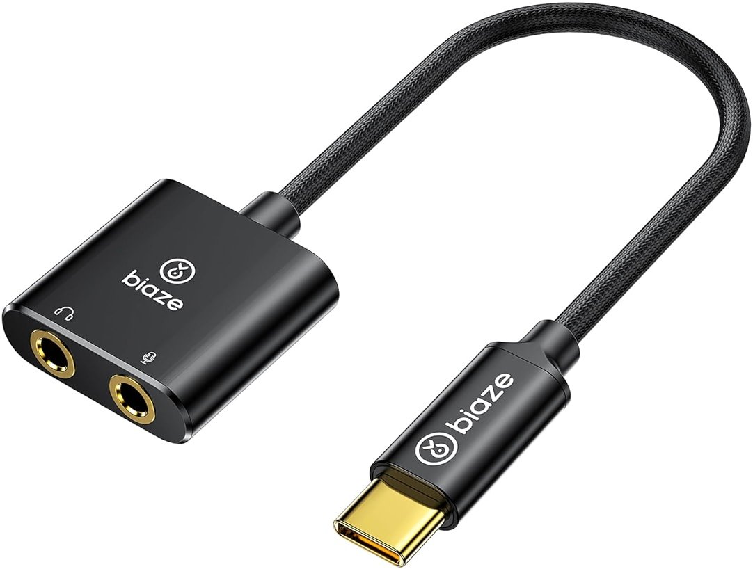 USB C to 3.5mm Jack Audio Adapter External Sound Card with 3.5mm Headphone and Microphone TRS Jack to USB C Compatible with Windows, Laptops, Desktops Windows, MAC, Linux, PC, PS5, PS4 - Product Image