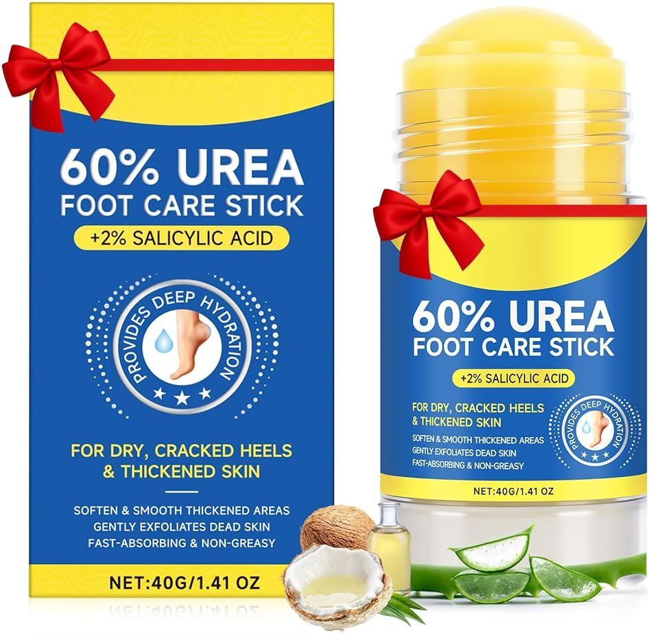 60% Urea with 2% Salicylic Acid Urea Foot Care Stick, Foot Cream 60 Percent for Feet Maximum Strength Moisturizer for Dry Cracked Heels, Hands, Thick & Cracked Skin, Callus Remover, Deep Hydration - Product Image