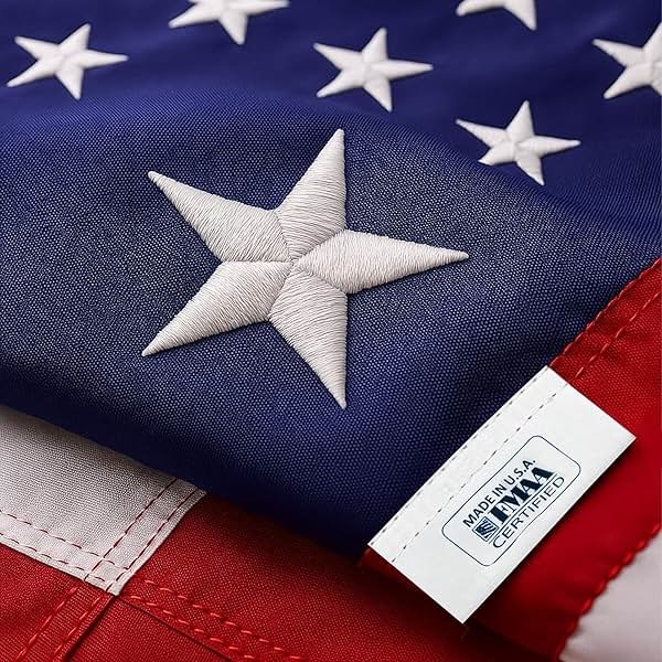 American Flag | American Flags for Outside 3X5 |100% Made in USA Flag-not imported - Premium US Flag 3X5 Heavy Duty Outdoor with Embroidered Stars and Sewn Stripes. - Product Image