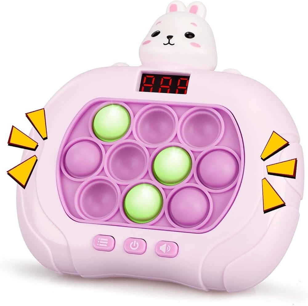 Blackma Fast Push Pop Game - Light Up Fidget Toy for Kids, Handheld Sensory Puzzle Game, Christmas & Birthday Gifts for 3-12 Year Old Boys & Girls (Rabbit) - Product Image