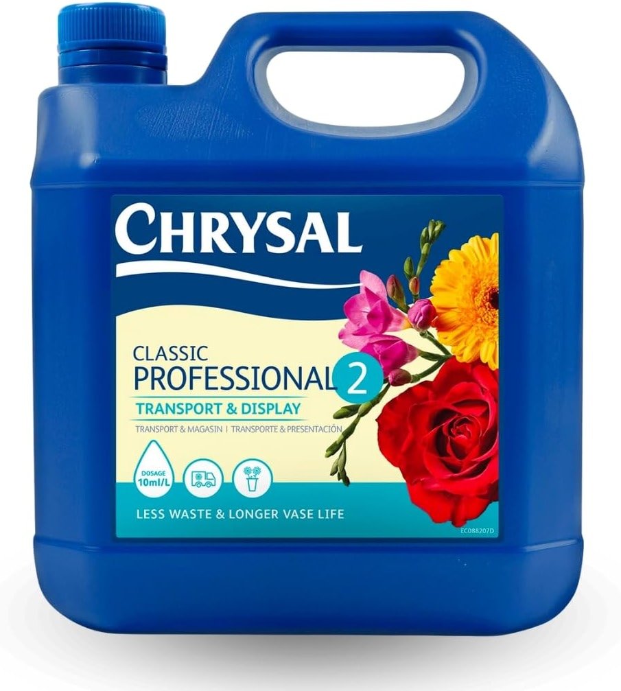 Chrysal Professional #2 Transport and Display Solution, 1 Gallon Jug, Flower Hydration and Nourishment Solution, 9.1 lbs, 100:1 Dilution Ratio - Product Image