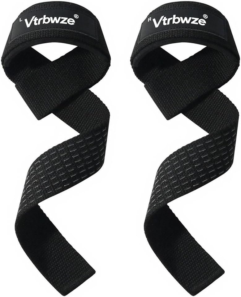 Vtrbwze Gym Lifting Straps for Weightlifting & Deadlift - Non-Slip Silicone Grip, Padded Wrist Support for Bodybuilding, Workout & Strength Training, Unisex Design for Men & Women - Product Image