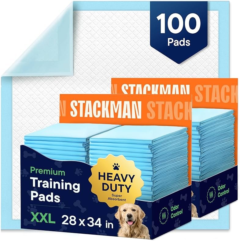 Puppy Pads XL 28x34 [100-COUNT] Dog Pads Extra Large 28" x 34" Leak-Proof Dog Pee Pads - Quick-Dry Puppy Pee Pads Pet Potty Training - Heavy Duty Super Absorbent Wee Wee Pads for Dogs Bulk -100 Pack - Product Image