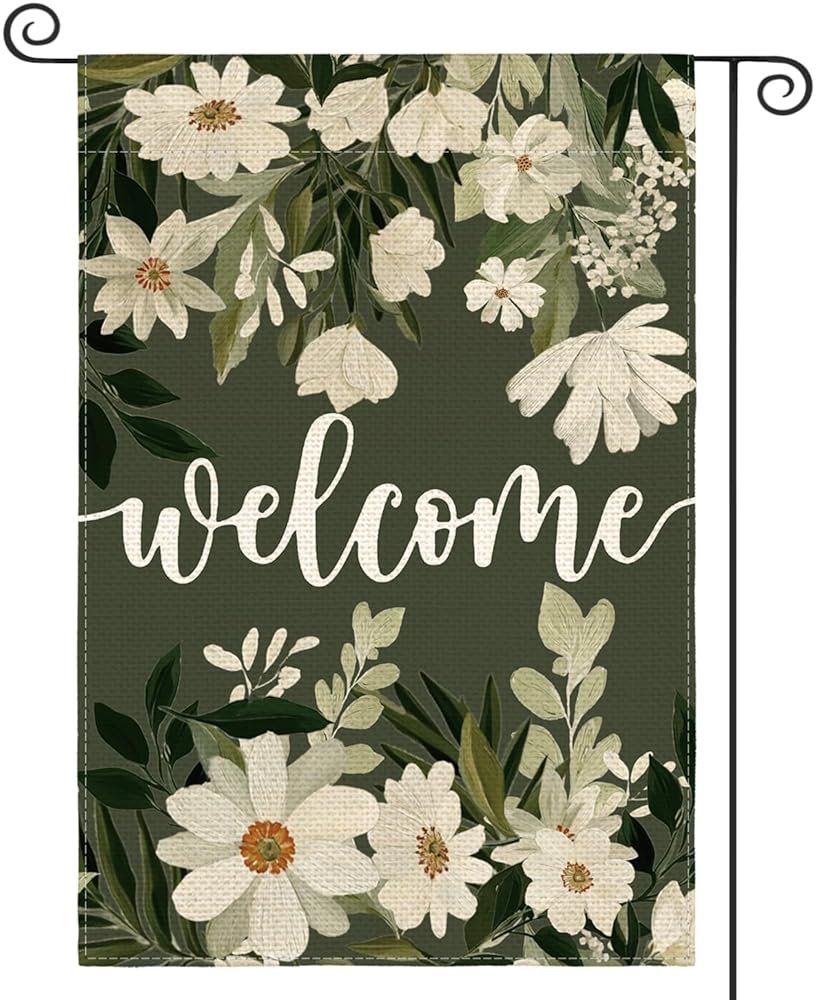 AVOIN colorlife Daisy Spring Flowers Garden Flag 12x18 Inch Double Sided Outside, Seasonal Floral Welcome Yard Outdoor Flag - Product Image