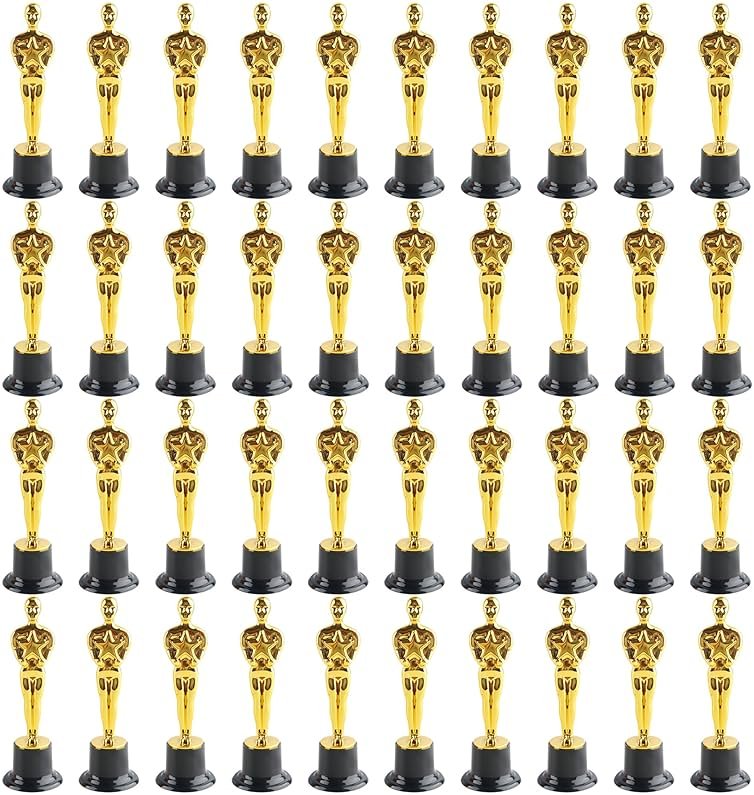 Cotiny 40 Pcs Gold Award Trophies 6 Inch Plastic Star Award Trophy for Party Favors Competitions School Rewards Birthday Decorations Recognition Awards - Product Image