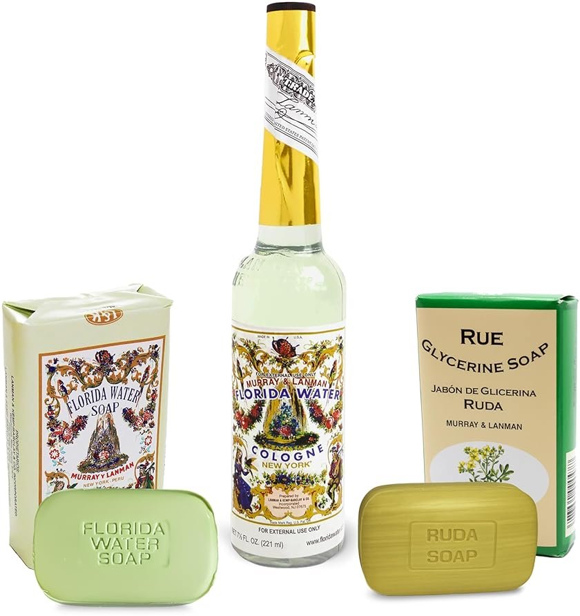 Murray & Lanman Florida Water Cologne 7.5 oz Bundle with Florida Water Soap 3.35 oz and Rue Glycerine Soap 3.35 oz (3 Items) - Product Image