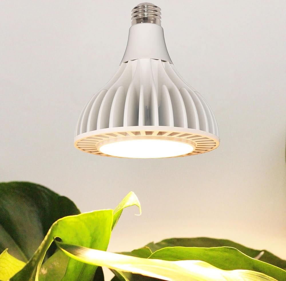 VALIKIY Grow Lights for Indoor Plants, 40W LED Full Spectrum Grow Bulb, 3000K Warm White (E26/E27), CRI 97+, Non-Dimmable, for Houseplants in Low-Light Rooms, White - Product Image