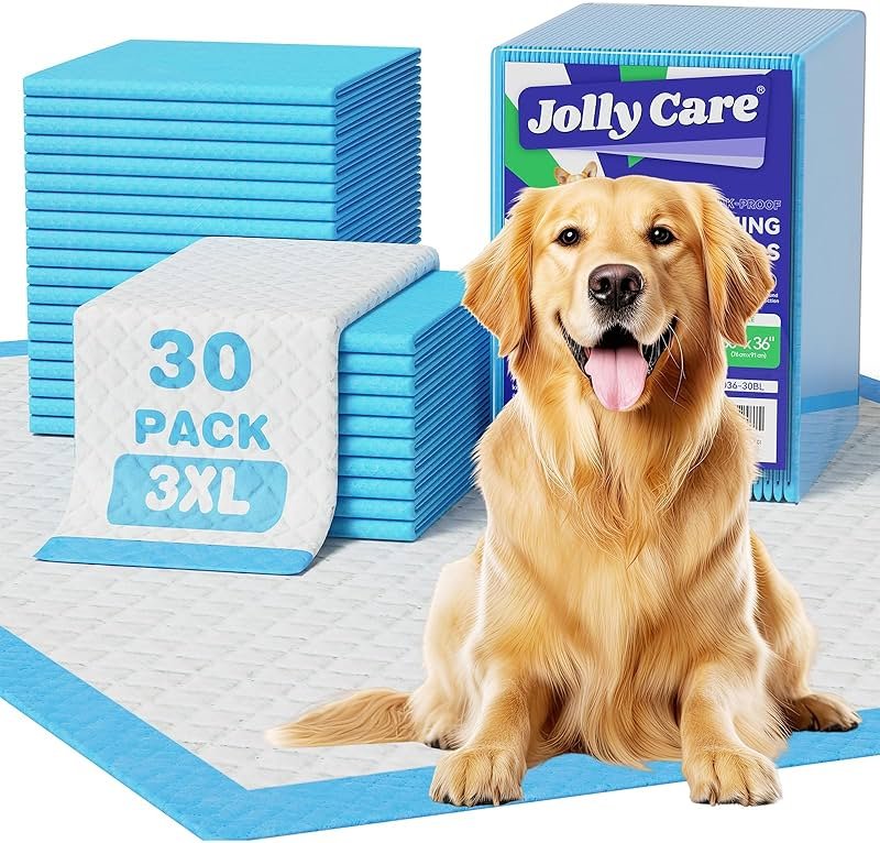 30 Count-36" x 36" XXXL Pee Pads for Dogs, Extra Large Puppy Pads, Super Absorbent Disposable Dog Training Pads, Quick Drying, Leak-Proof, Ultra Thick Potty Pads for Dogs, Puppies, Doggie, Cats - Product Image