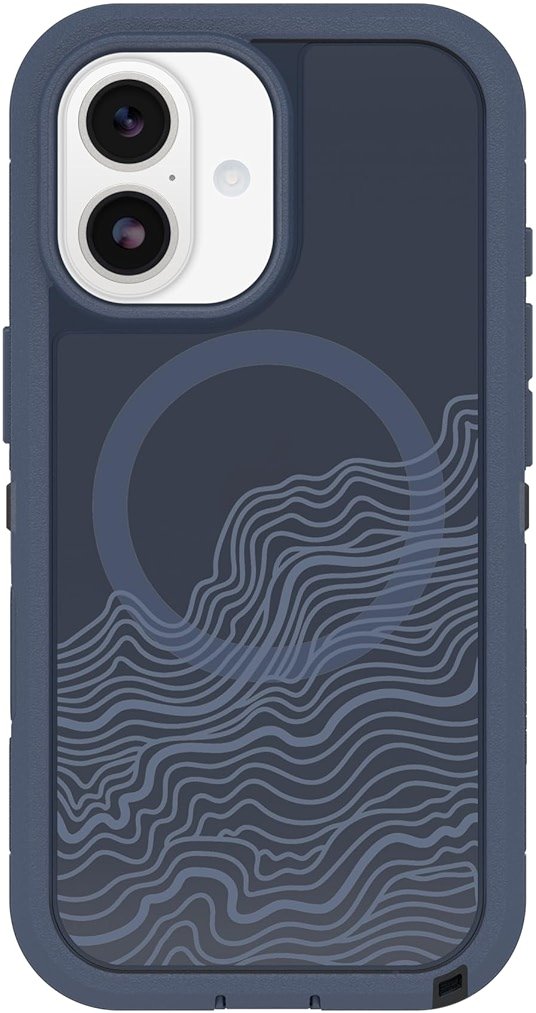 OtterBox iPhone 17 Defender Series Pro XT Clear Case - Offgrid - Blue - Tough, Rugged & Durable iPhone Case, Snaps on MagSafe - Product Image