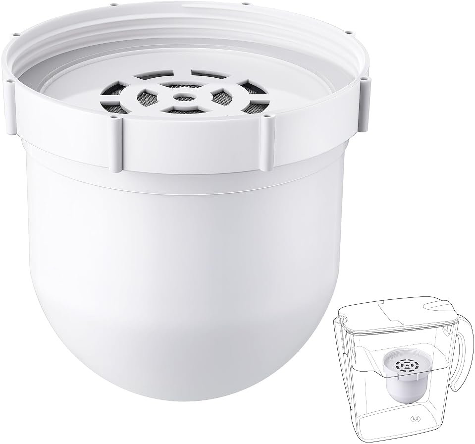 Mysora 1 Pack Upgraded Water Pitcher Replacement Filter Compatible with Clearly Filtered No. 1 Filtered Water Pitcher, 100 Gallon Long Life, Remove Fluoride, Chlorine, Lead & Odors - Product Image