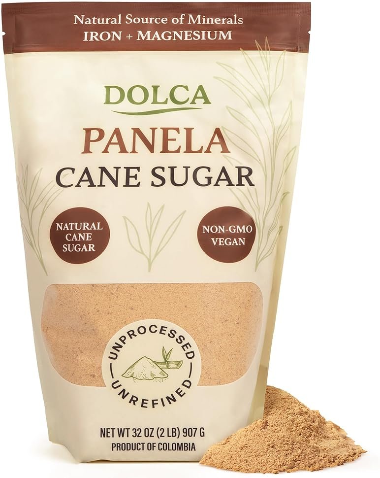 Dolca Panela – Unrefined Cane Sugar from Evaporated Cane Juice – Granulated Panela with Rich Caramel Flavor – 1:1 Replacement for Brown Sugar in Coffee, Tea & Baking - Product Image