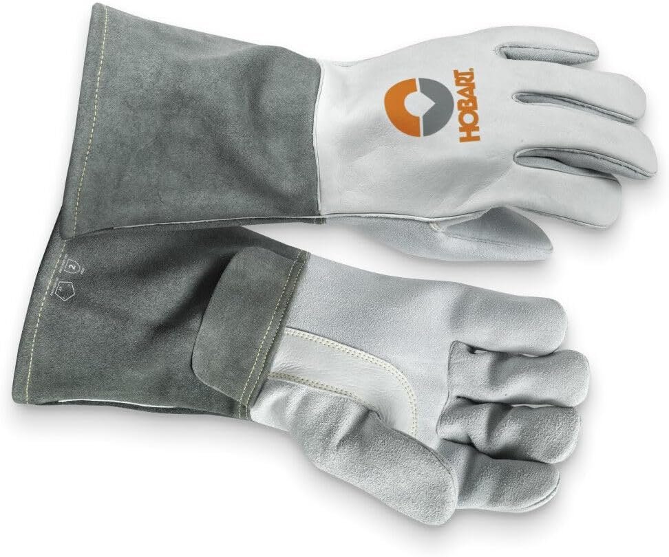 Hobart Heavy Duty MIG/Stick Welding Gloves for Men and Women - Heat Resistant Leather Welding Gloves with Kevlar Stitching - XL Size - Professional Welder Accessories & Equipment - Product Image