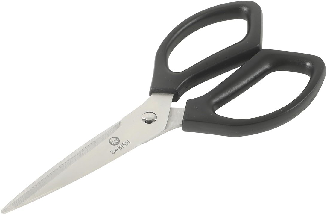 Babish All Purpose Heavy Duty Kitchen Shears Durable Stainless Steel 4 Inch Blade Scissors, Black - Product Image