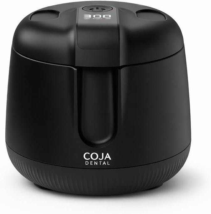 COJA Dental Cleansing Pod PRO + UV | Rechargeable Ultrasonic Retainer Cleaner Machine | 48kHz Ultrasonic Dental Pod for Mouthguard, Dentures & Aligners | 3 Cleaning Modes | Tablets Included - Product Image
