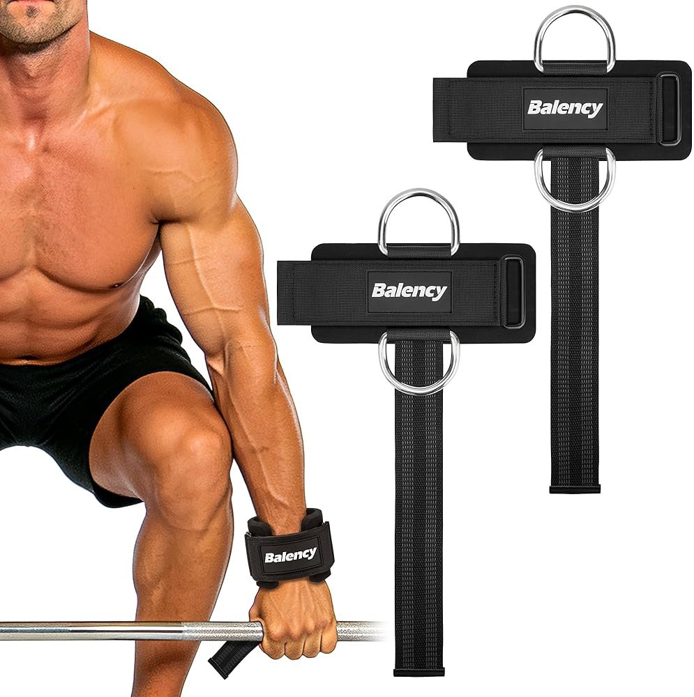Weight Lifting Straps With D Rings, Padded Lifting Wrist Straps for Weightlifting, Non-Slip Gym Straps for Deadlift, Powerlifting, Cable Machine Workout, Lifting Strap for Gym Strength Training - Product Image