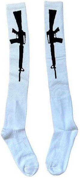 Women Cute Gothic Retro Printed Long Socks Harajuku Slim Fit Knee Y2K Socks Kawaii Sockings emo streetwear - Product Image