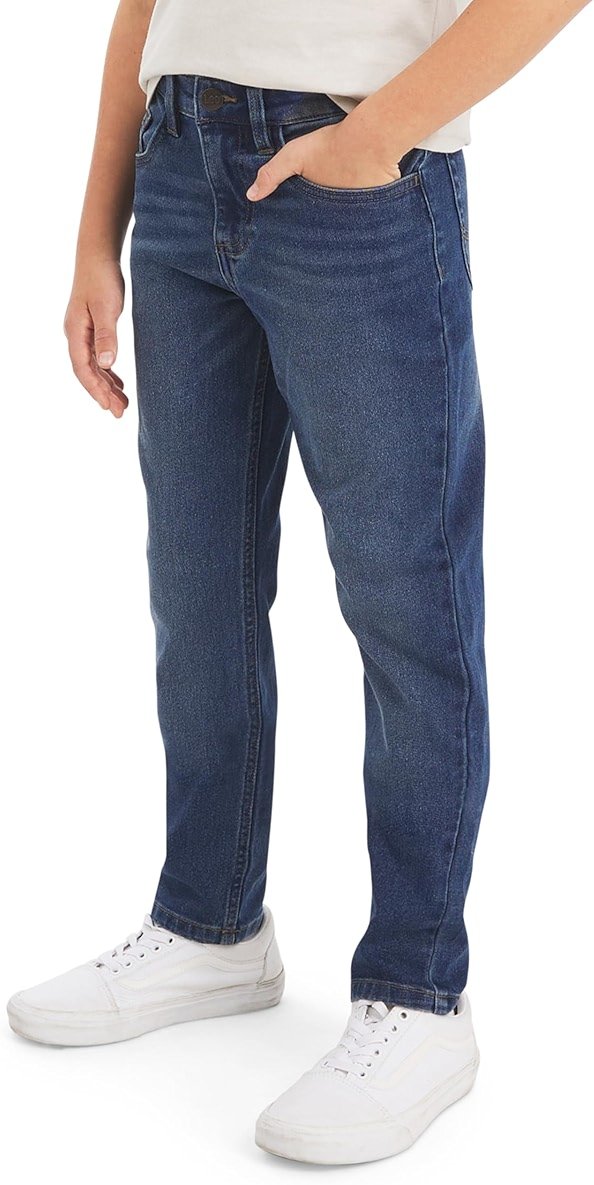 Lee Boys' 5 Pocket Straight Fit Stretch Waist Denim Jeans - Product Image