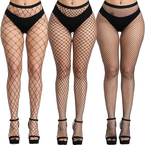 AOUN&HOUN Fishnet Stockings for Women High Waist Pantyhose Sexy Fishnet Tights - Product Image