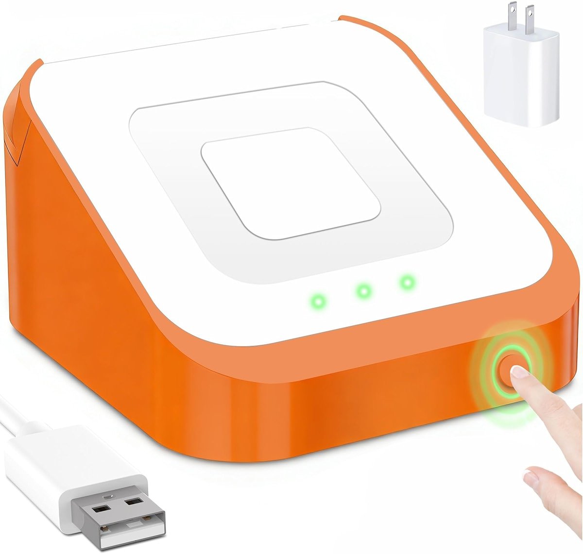Square Dock for Square Reader 2nd Generation, Holder Stand for Square Card Reader 2nd Generation, Smart Anti-Sleep Button Portable Anti-Slip (Cable and Wall Charger Included, No Reader - Product Image