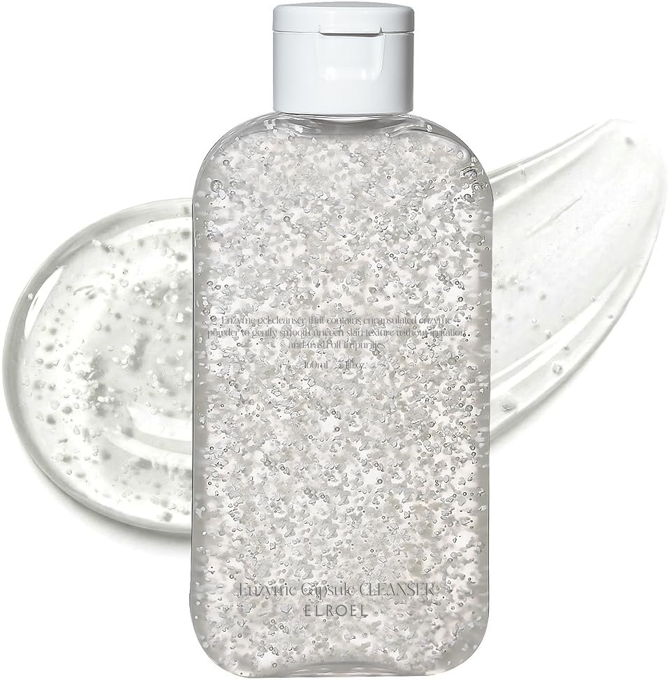 ELROEL Enzyme Capsule Cleanser - Refining and Gentle Exfoliating Foaming Cleansing Face Wash with Miracle and Keratin Enzyme, PHA and Hyaluronic Acid - Korean Skin Care for All Skin Types 5.41 Fl Oz - Product Image