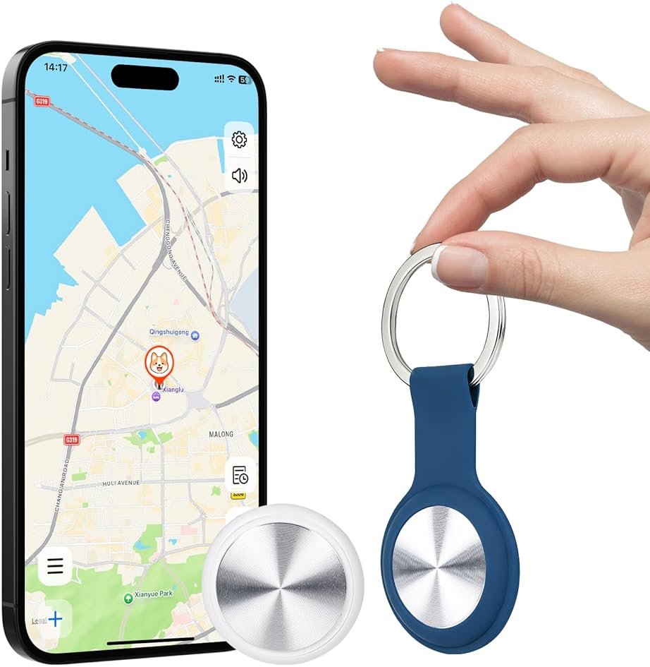Tracker for Pets and Vehicles, Smart Dog and Cat Tracker Fits with iOS & Android, Real-Time Tracking & No SIM Card, No Subscription, Portable& Long Battery Life Locator - Product Image