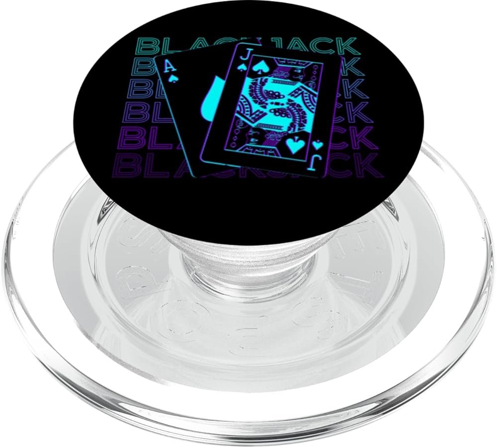 Blackjack Jack of Spade Ace Spades Retro PopSockets PopGrip for MagSafe - Product Image