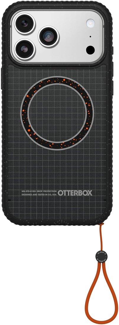 OtterBox Sole Series Phone Case for iPhone 17 Pro Max - Midnight Circuit - Grippy iPhone Case, Protective Phone Case with Strap, Magsafe Black - Product Image