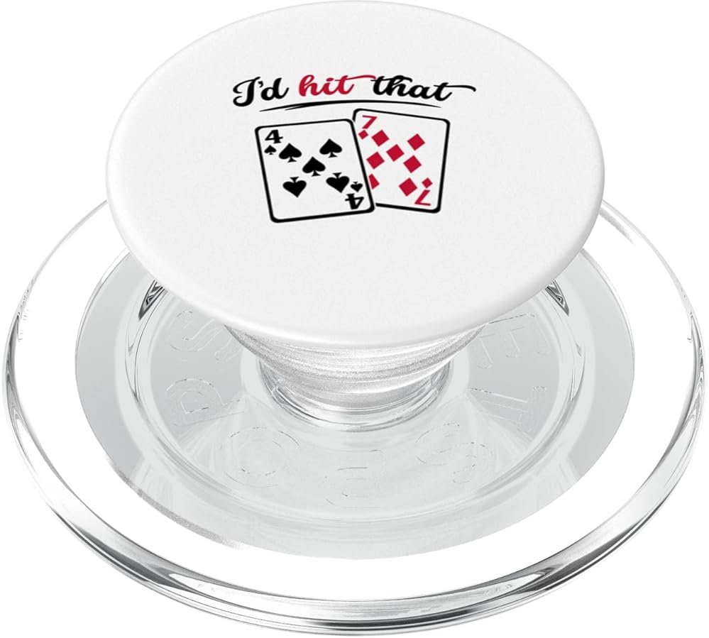 I’d Hit That Funny Blackjack Humor Casino PopSockets PopGrip for MagSafe - Product Image