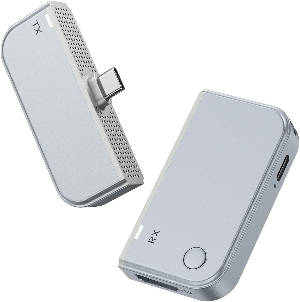 Type-C Wireless Transmitter and Receiver, 50M, Pixel-Perfect, No Network Need Input 1080P@60Hz Output, Plug&Play AV Transmitter for Phone/Tablet/Laptop/PC to Monitor/Projector/Meeting/Teaching - Product Image