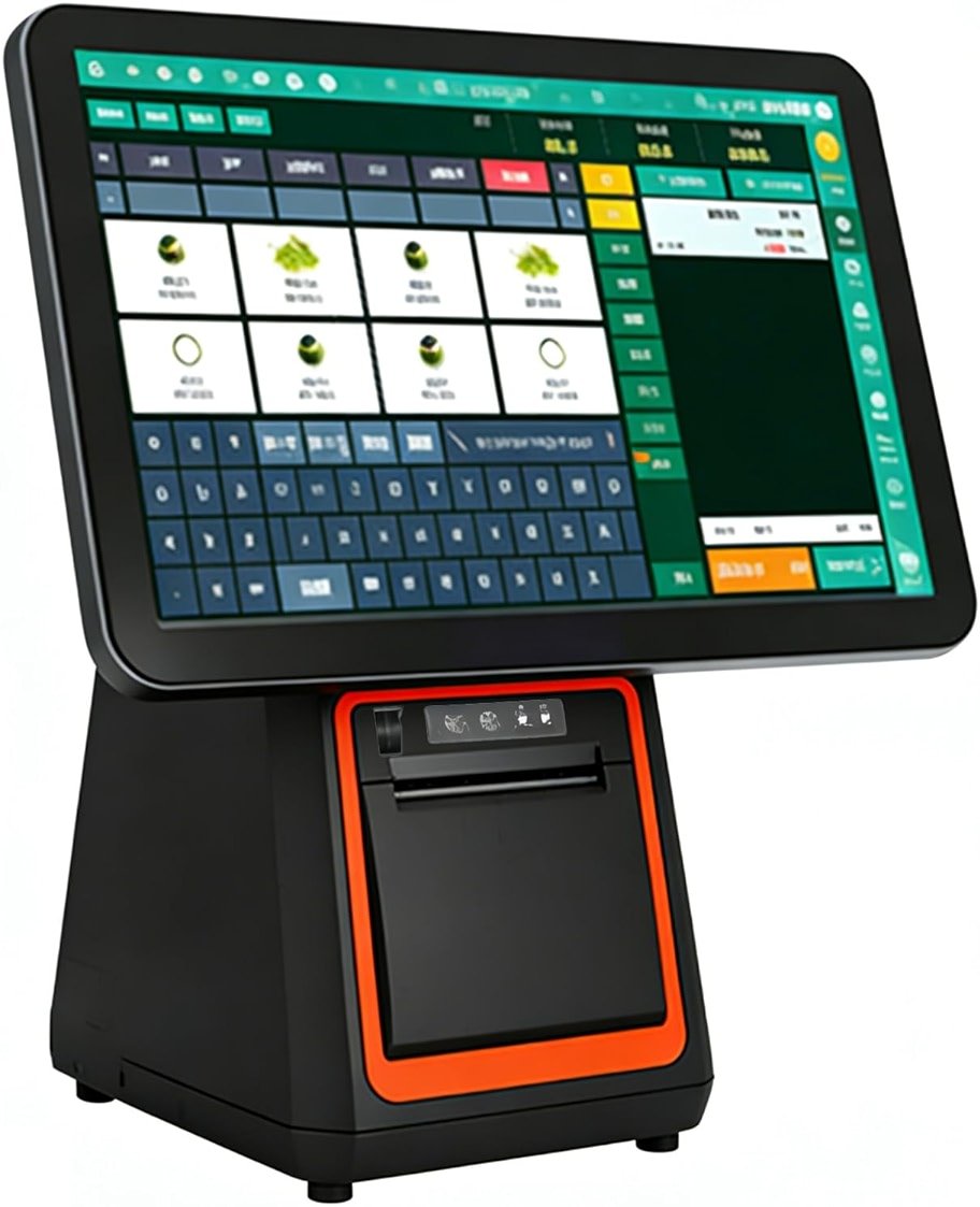 LYJIANGXIN Mobile Tablet Pos Cash Register Monitor, 15.6in Square Terminal, Touch Screen Pos Systems, 128GB SSD, 8GB Memory, Thermal Printer Point of Sale System for Small Business, Restaurant - Product Image