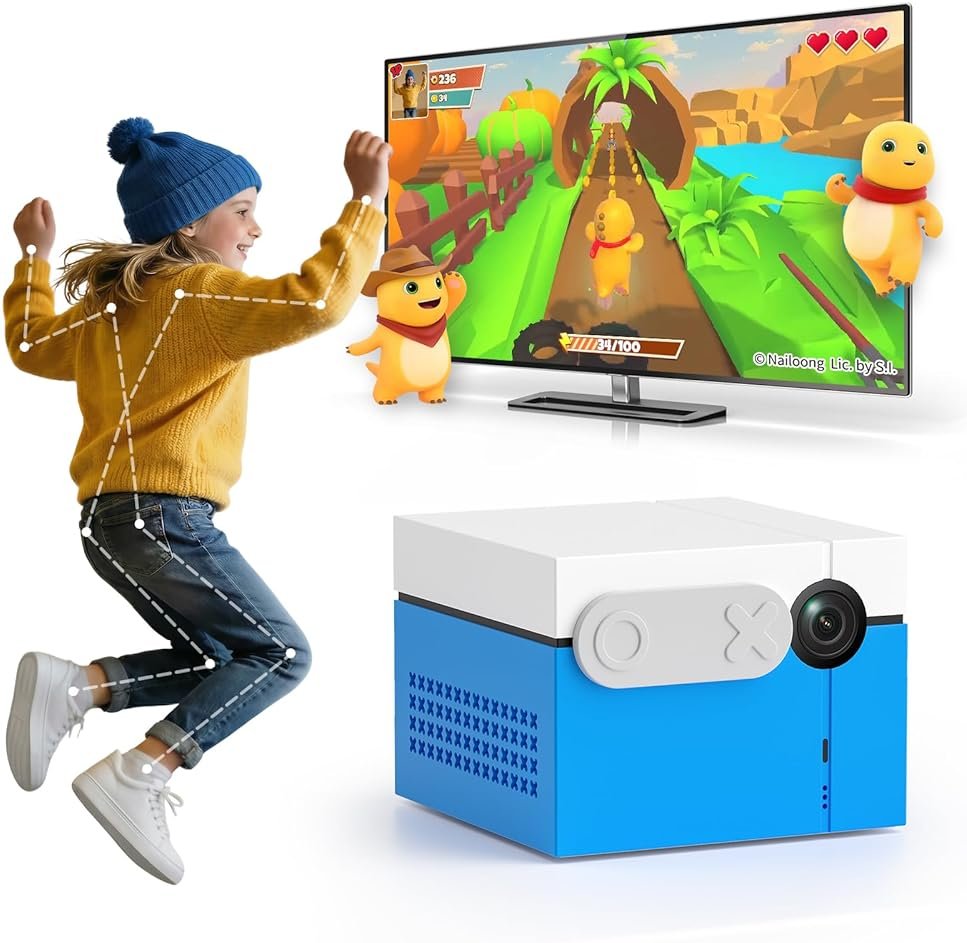 KINHANK MotionX AI Home Motion Console,Interactive Game System for Kids & Family,with 40+ Fun Body Control Active Play Games,Monthly Updates,Plug & Play,Great for Gaming Nights,Parties,Indoor Exercise - Product Image