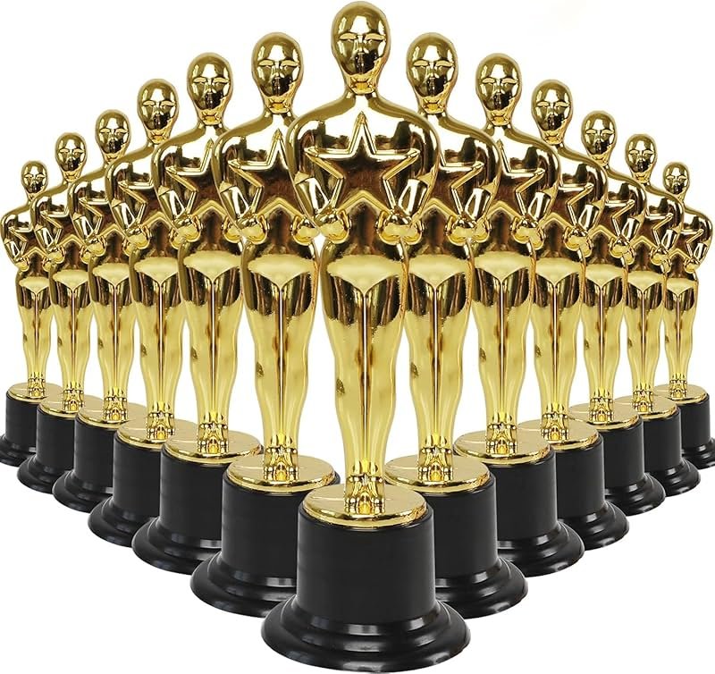 Frideko-Art 24 Pack 6'' Plastic Gold Star Award Trophies for Party Decorations, Party Favors, School Award, Game Prize, Party Prize - Product Image
