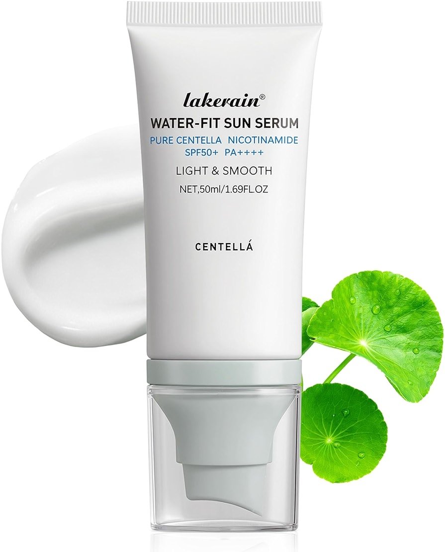 Centella Sunscreen SPF 50, Moisturizing Sunscreen Facial Serum, Daily UV Defense Non-Sticky Sun Protection Travel Essentials for All Skin (50ml) - Product Image