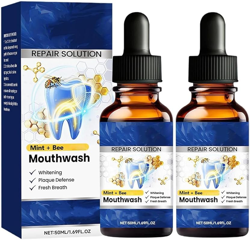 2PCS Beerakt Oral Repair Solution, Mint Flavored Oral Mouthwash，Effectively Improves Oral Hygiene & Long-Lasting Fresh Breath，Daily Oral Care Solution - Product Image
