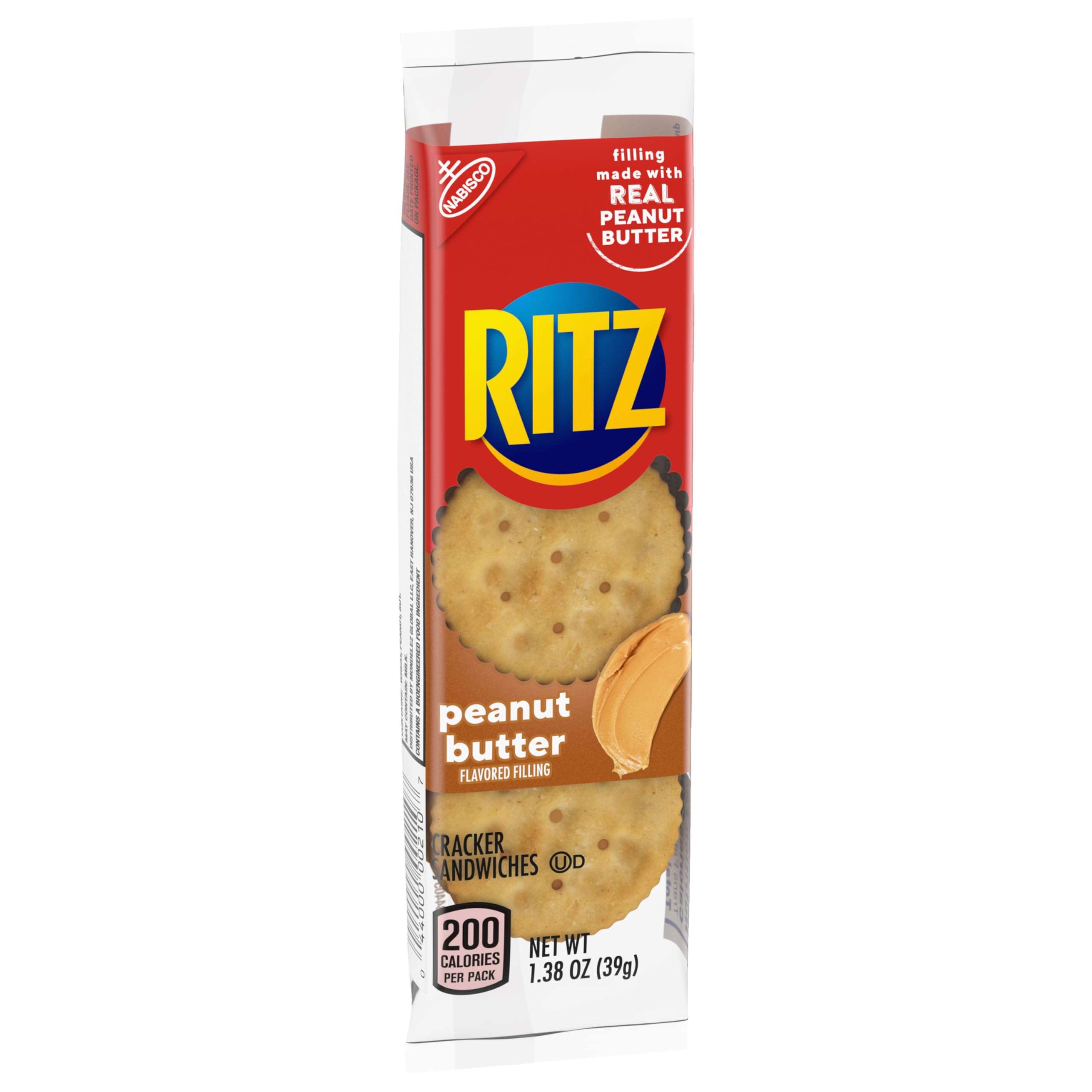 RITZ Peanut Butter Sandwich Crackers, Lunch Snacks, 112 Snack Packs (14 Boxes, 6 Crackers Per Pack) - Image 14