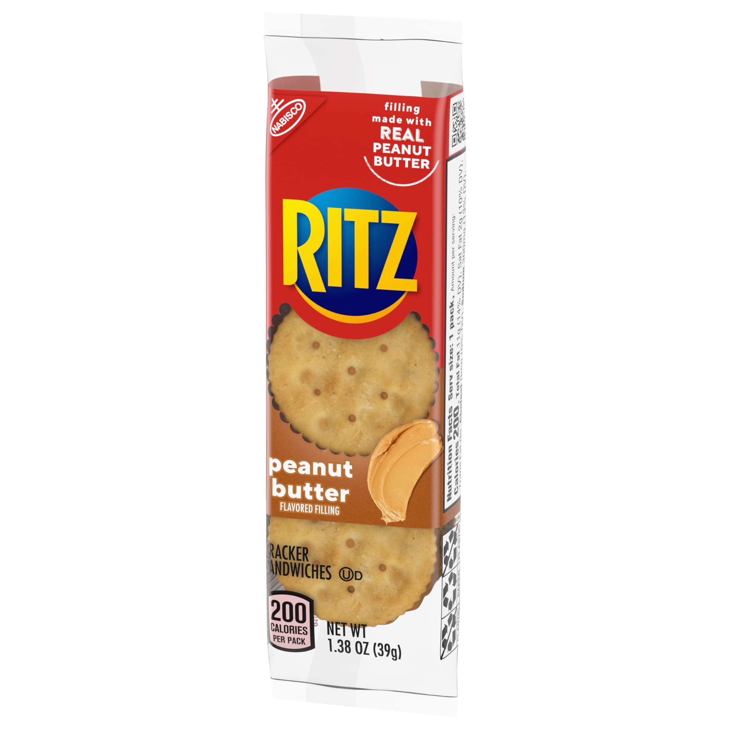 RITZ Peanut Butter Sandwich Crackers, Lunch Snacks, 112 Snack Packs (14 Boxes, 6 Crackers Per Pack) - Image 15